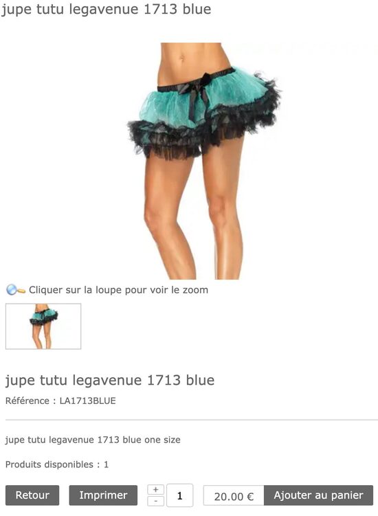 Jupe tutu legavenue 1713